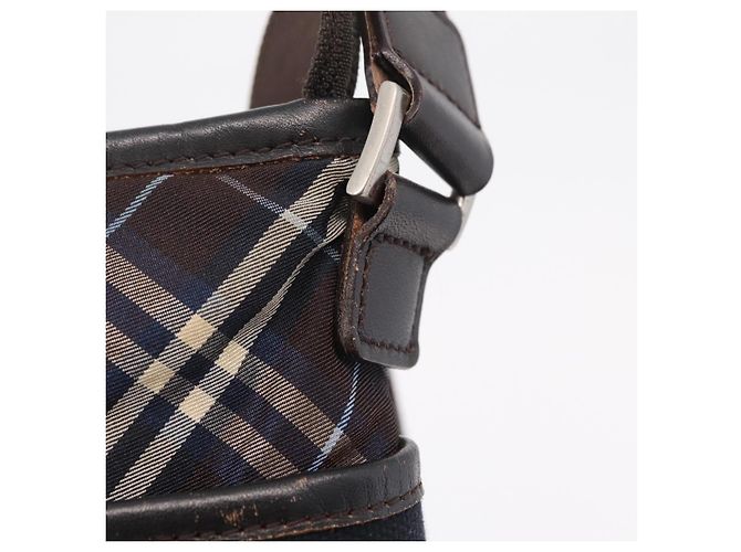 Borsa a tracolla BURBERRY Black Label Canvas Navy Silver Auth bs37549 Argento Blu navy - vista 18