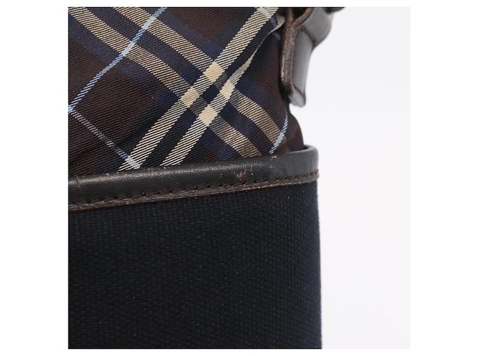 Borsa a tracolla BURBERRY Black Label Canvas Navy Silver Auth bs37549 Argento Blu navy - vista 19