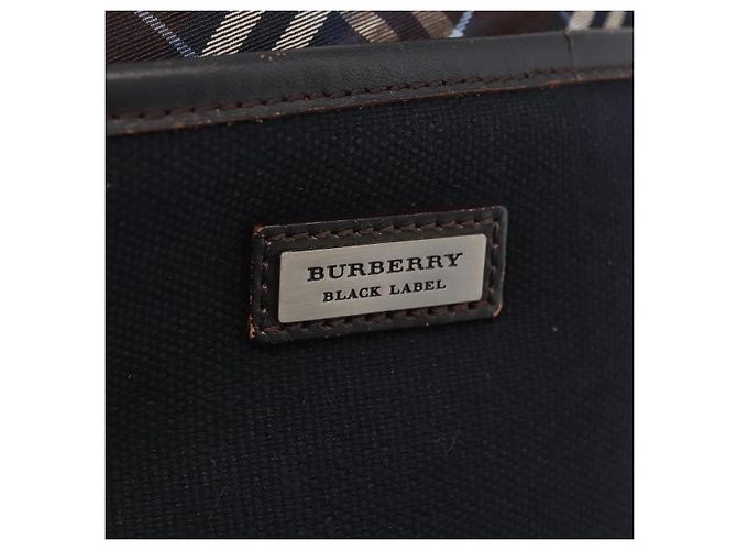 Borsa a tracolla BURBERRY Black Label Canvas Navy Silver Auth bs37549 Argento Blu navy - vista 20