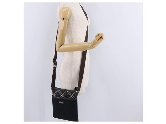 Borsa a tracolla BURBERRY Black Label Canvas Navy Silver Auth bs37549 Argento Blu navy - vista 29