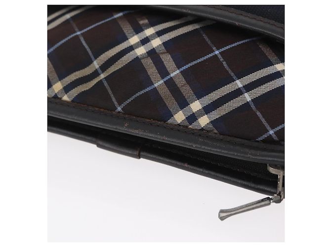 Borsa a tracolla BURBERRY Black Label Canvas Navy Silver Auth bs37549 Argento Blu navy - vista 7