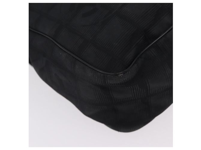 Borsa a tracolla CHANEL New Travel Line in tela nera e oro CC Auth 208770A Nero D'oro - vista 13