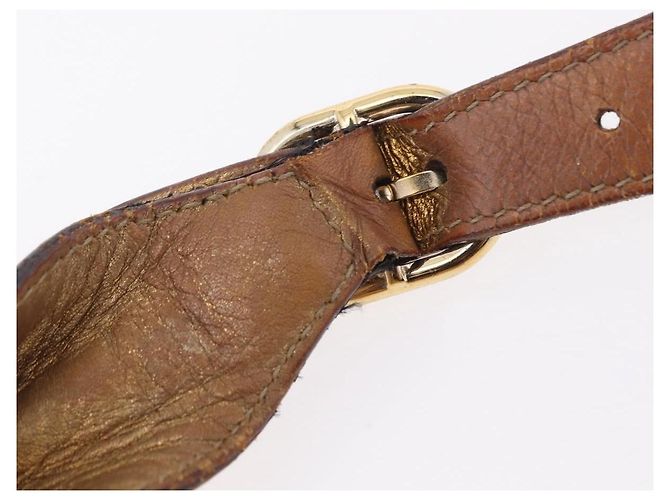 GUCCI GuccissimaGG Sherry Line Jackie Shoulder Bag Leather 153029 Auth 208168A D'oro - vista 11
