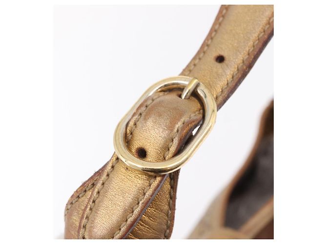 GUCCI GuccissimaGG Sherry Line Jackie Shoulder Bag Leather 153029 Auth 208168A D'oro - vista 12