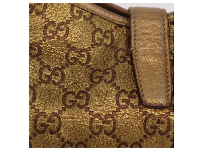 GUCCI GuccissimaGG Sherry Line Jackie Shoulder Bag Leather 153029 Auth 208168A D'oro - vista 4