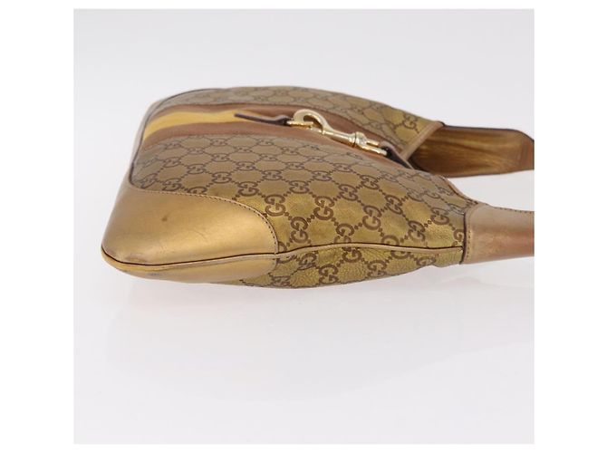 GUCCI GuccissimaGG Sherry Line Jackie Shoulder Bag Leather 153029 Auth 208168A D'oro - vista 6