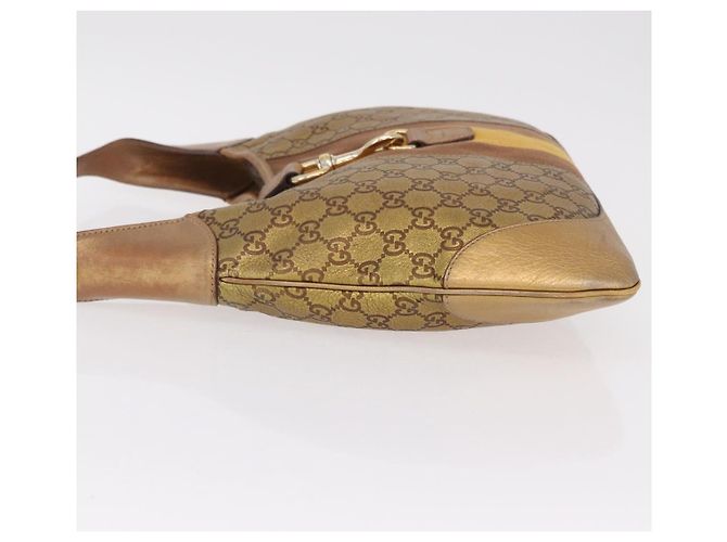 GUCCI GuccissimaGG Sherry Line Jackie Shoulder Bag Leather 153029 Auth 208168A D'oro - vista 7