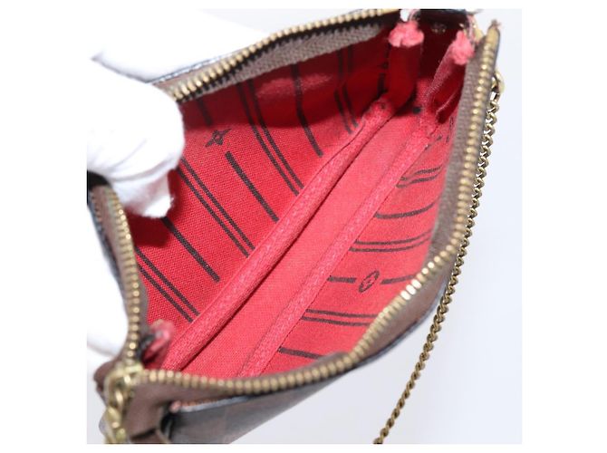 LOUIS VUITTON Damier Ebene T&B Mini Pochette Accessoires N58011 LV Auth bs37681 - vista 11