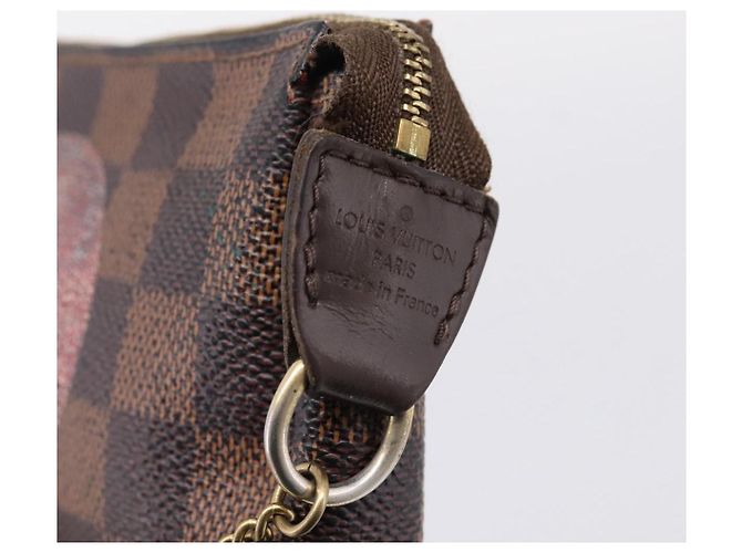 LOUIS VUITTON Damier Ebene T&B Mini Pochette Accessoires N58011 LV Auth bs37681 - vista 17