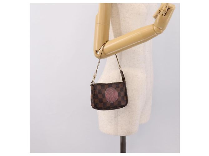 LOUIS VUITTON Damier Ebene T&B Mini Pochette Accessoires N58011 LV Auth bs37681 - vista 21