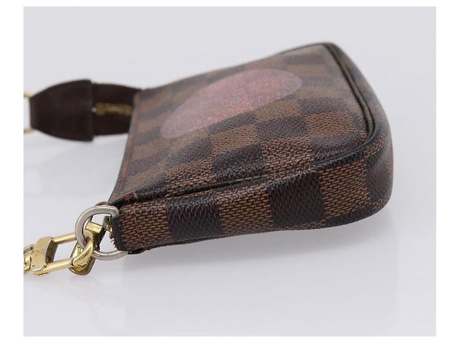 LOUIS VUITTON Damier Ebene T&B Mini Pochette Accessoires N58011 LV Auth bs37681 - vista 3