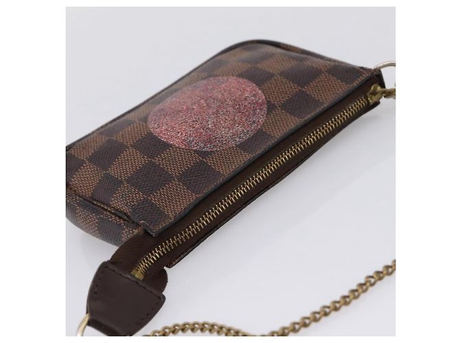 LOUIS VUITTON Damier Ebene T&B Mini Pochette Accessoires N58011 LV Auth bs37681 - vista 6