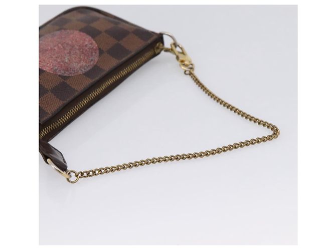 LOUIS VUITTON Damier Ebene T&B Mini Pochette Accessoires N58011 LV Auth bs37681 - vista 7