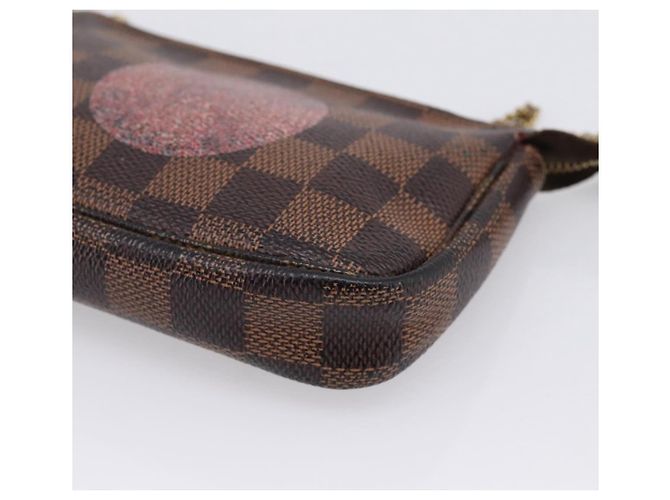 LOUIS VUITTON Damier Ebene T&B Mini Pochette Accessoires N58011 LV Auth bs37681 - vista 9