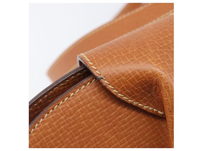 Borsa a tracolla LOEWE in pelle marrone tono oro Auth 207796A - vista 11