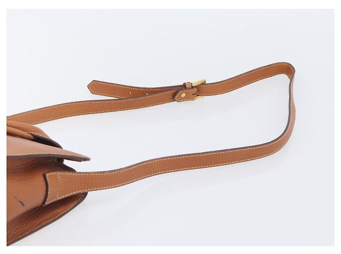 Borsa a tracolla LOEWE in pelle marrone tono oro Auth 207796A - vista 14