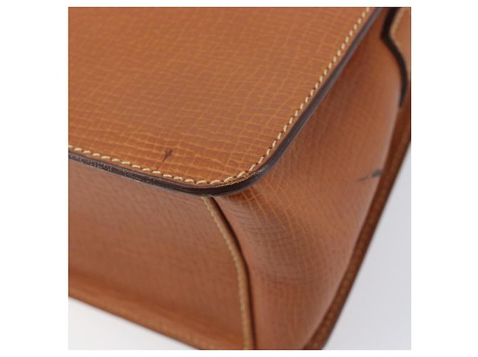 Borsa a tracolla LOEWE in pelle marrone tono oro Auth 207796A - vista 16
