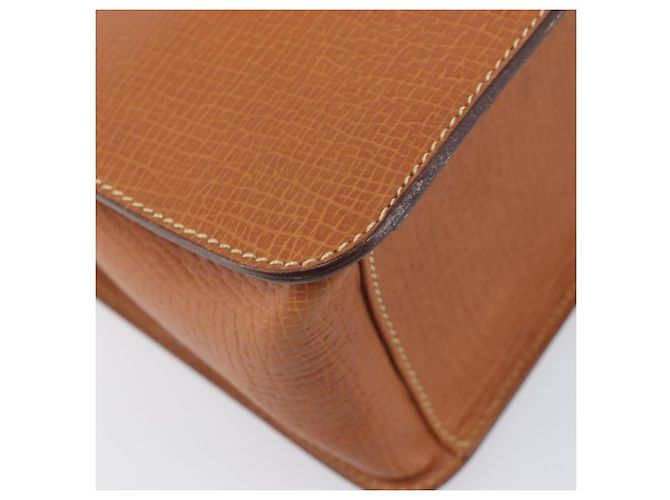 Borsa a tracolla LOEWE in pelle marrone tono oro Auth 207796A - vista 17