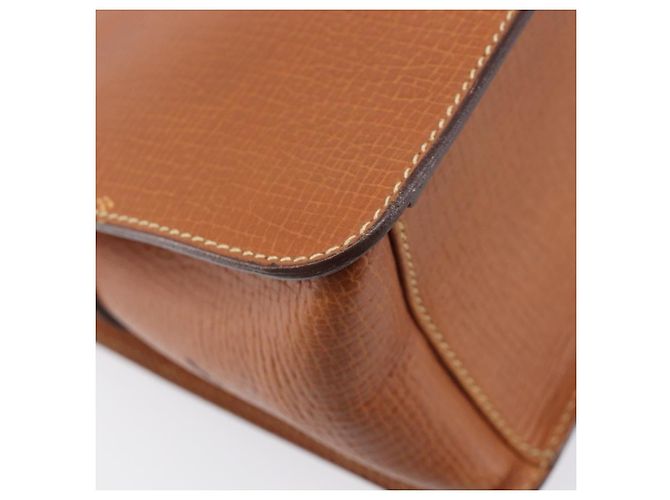 Borsa a tracolla LOEWE in pelle marrone tono oro Auth 207796A - vista 19