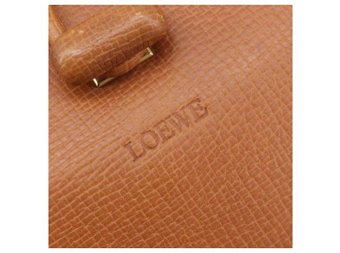 Borsa a tracolla LOEWE in pelle marrone tono oro Auth 207796A - vista 20