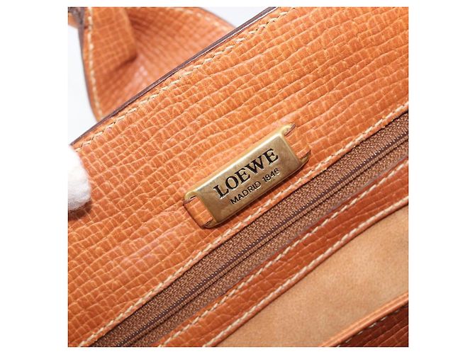 Borsa a tracolla LOEWE in pelle marrone tono oro Auth 207796A - vista 23