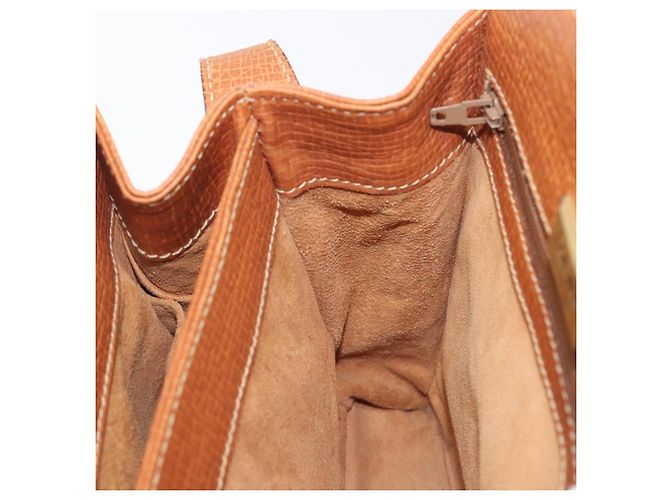 Borsa a tracolla LOEWE in pelle marrone tono oro Auth 207796A - vista 25
