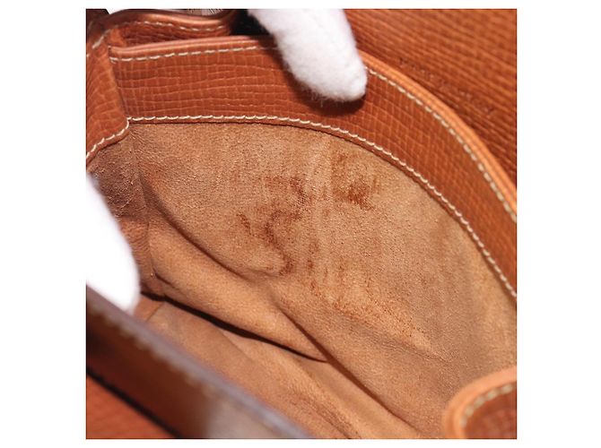 Borsa a tracolla LOEWE in pelle marrone tono oro Auth 207796A - vista 28