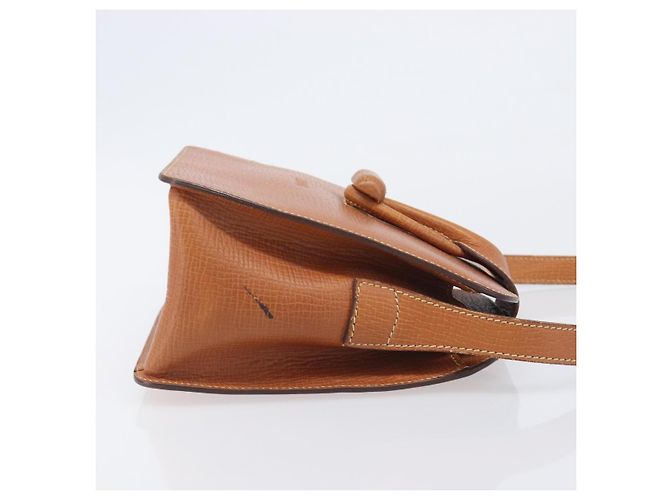 Borsa a tracolla LOEWE in pelle marrone tono oro Auth 207796A - vista 4