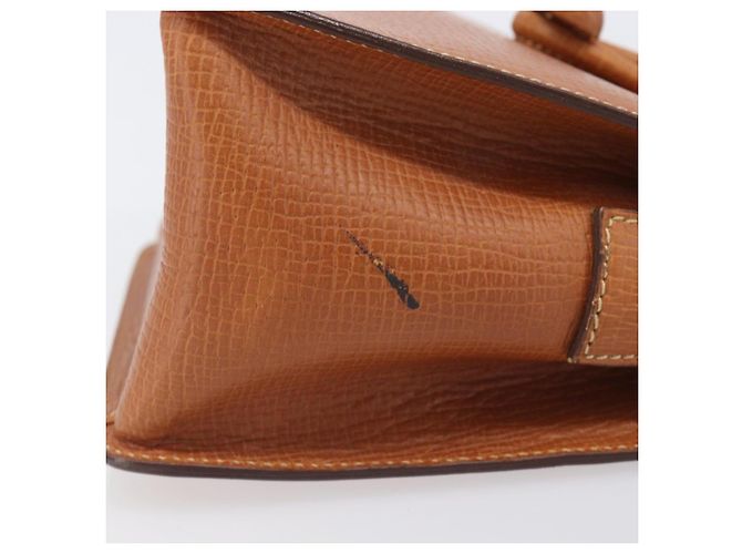 Borsa a tracolla LOEWE in pelle marrone tono oro Auth 207796A - vista 5