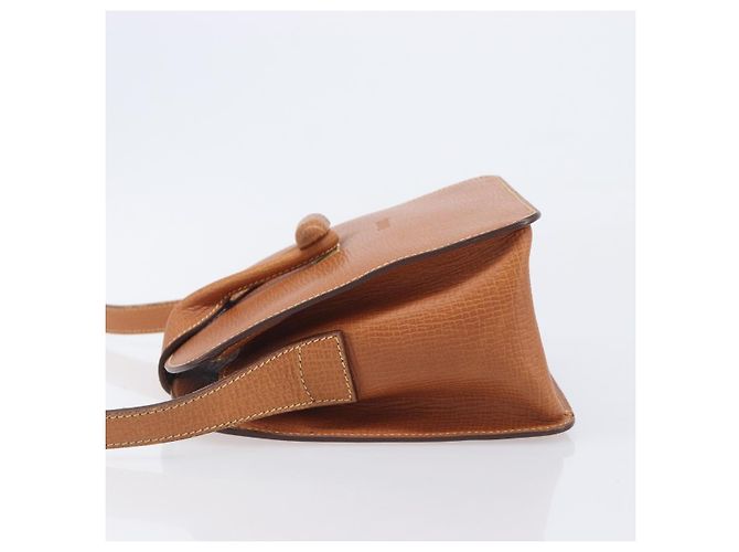 Borsa a tracolla LOEWE in pelle marrone tono oro Auth 207796A - vista 6