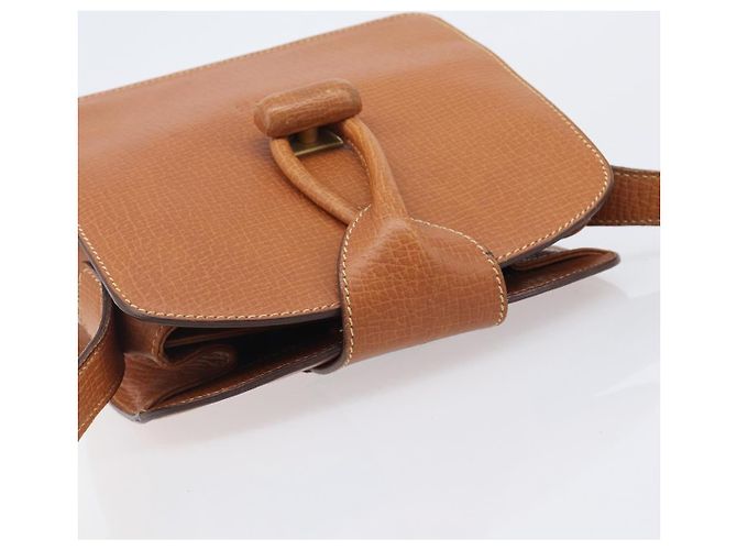 Borsa a tracolla LOEWE in pelle marrone tono oro Auth 207796A - vista 8