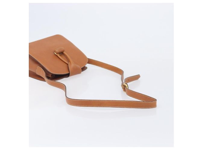 Borsa a tracolla LOEWE in pelle marrone tono oro Auth 207796A - vista 9