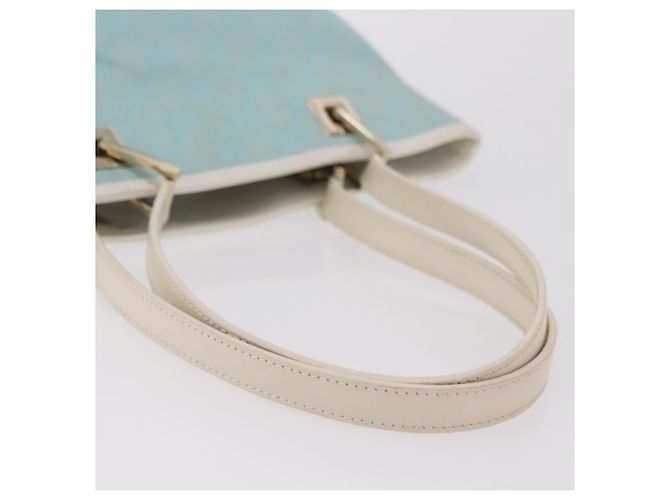 Borsa Tote GUCCI GG Canvas Light Blue Gold 002 1099 Auth ep16469A - vista 11