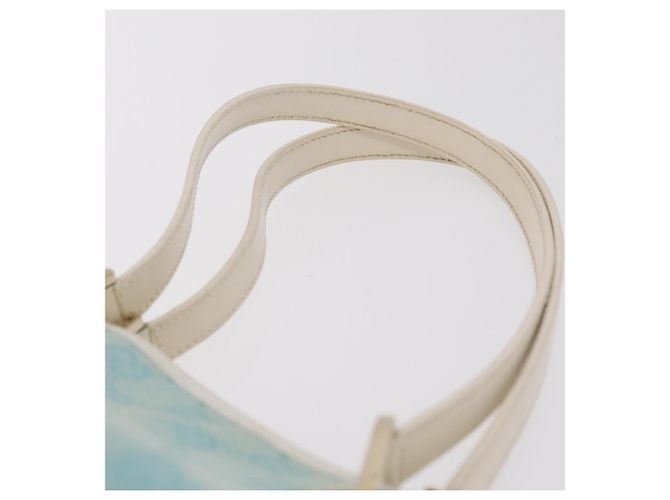 Borsa Tote GUCCI GG Canvas Light Blue Gold 002 1099 Auth ep16469A - vista 12
