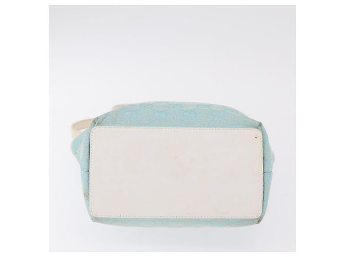 Borsa Tote GUCCI GG Canvas Light Blue Gold 002 1099 Auth ep16469A - vista 14