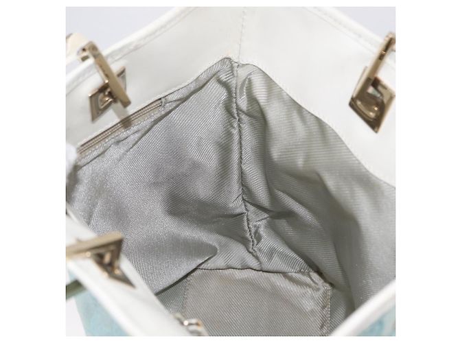 Borsa Tote GUCCI GG Canvas Light Blue Gold 002 1099 Auth ep16469A - vista 22