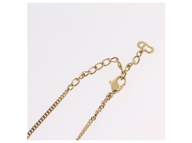 Collana Christian Dior Strass metallo Gold Tone Auth ka6626 - vista 12