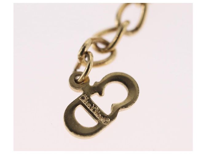 Collana Christian Dior Strass metallo Gold Tone Auth ka6626 - vista 13