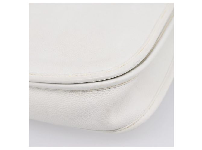 Hermès Borsa a tracolla HERMES Evelyn 1GM Togo White Silver Auth ka6646V Argento Bianco - vista 14