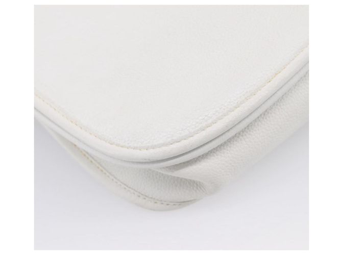 Hermès Borsa a tracolla HERMES Evelyn 1GM Togo White Silver Auth ka6646V Argento Bianco - vista 15