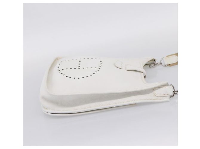 Hermès Borsa a tracolla HERMES Evelyn 1GM Togo White Silver Auth ka6646V Argento Bianco - vista 5