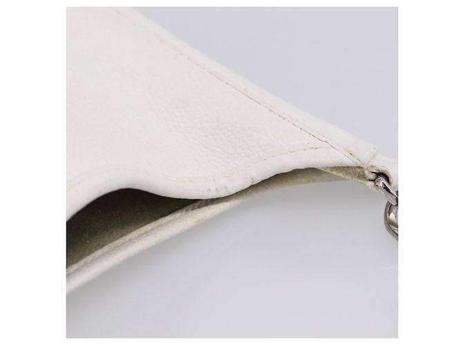 Hermès Borsa a tracolla HERMES Evelyn 1GM Togo White Silver Auth ka6646V Argento Bianco - vista 7