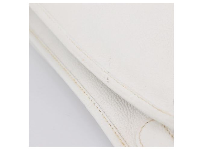 Hermès Borsa a tracolla HERMES Evelyn 1GM Togo White Silver Auth ka6646V Argento Bianco - vista 8