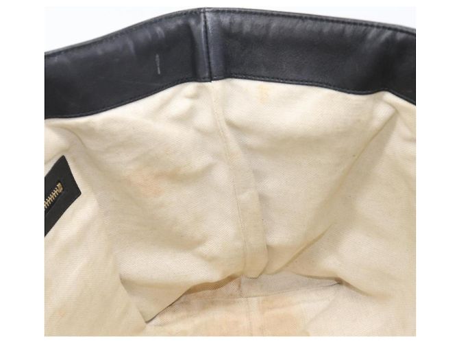 Borsa Tote GUCCI Micro GG Canvas Guccissima Pelle Nero Oro 449647 Auth ka6642 - vista 22