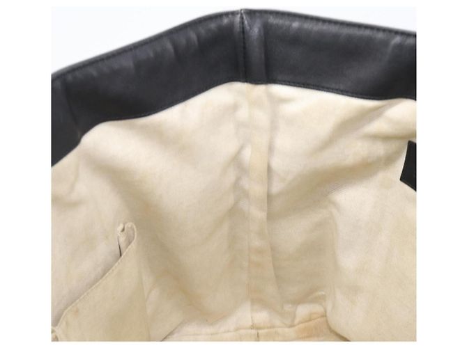 Borsa Tote GUCCI Micro GG Canvas Guccissima Pelle Nero Oro 449647 Auth ka6642 - vista 24