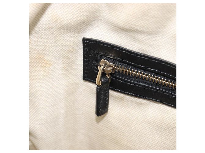 Borsa Tote GUCCI Micro GG Canvas Guccissima Pelle Nero Oro 449647 Auth ka6642 - vista 27