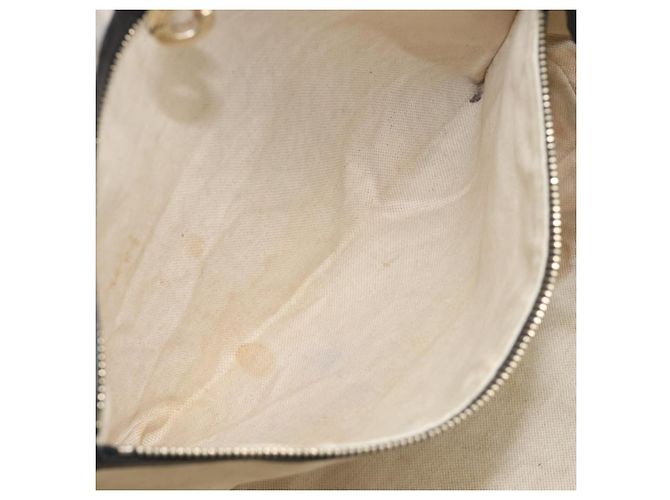 Borsa Tote GUCCI Micro GG Canvas Guccissima Pelle Nero Oro 449647 Auth ka6642 - vista 28