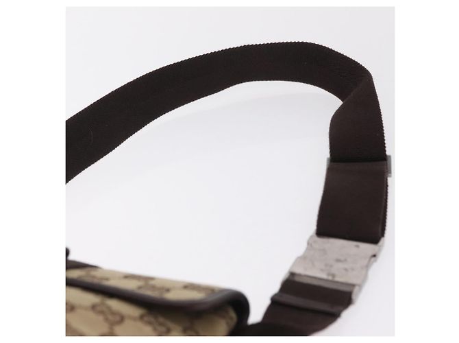 Borsello da vita GUCCI GG Canvas Beige Silver 131236 Auth 208149 Argento - vista 10