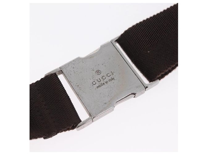 Borsello da vita GUCCI GG Canvas Beige Silver 131236 Auth 208149 Argento - vista 12