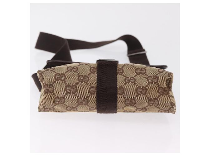 Borsello da vita GUCCI GG Canvas Beige Silver 131236 Auth 208149 Argento - vista 13